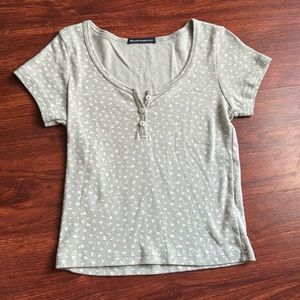 Brandy Melville Zelly Floral Eyelet Top